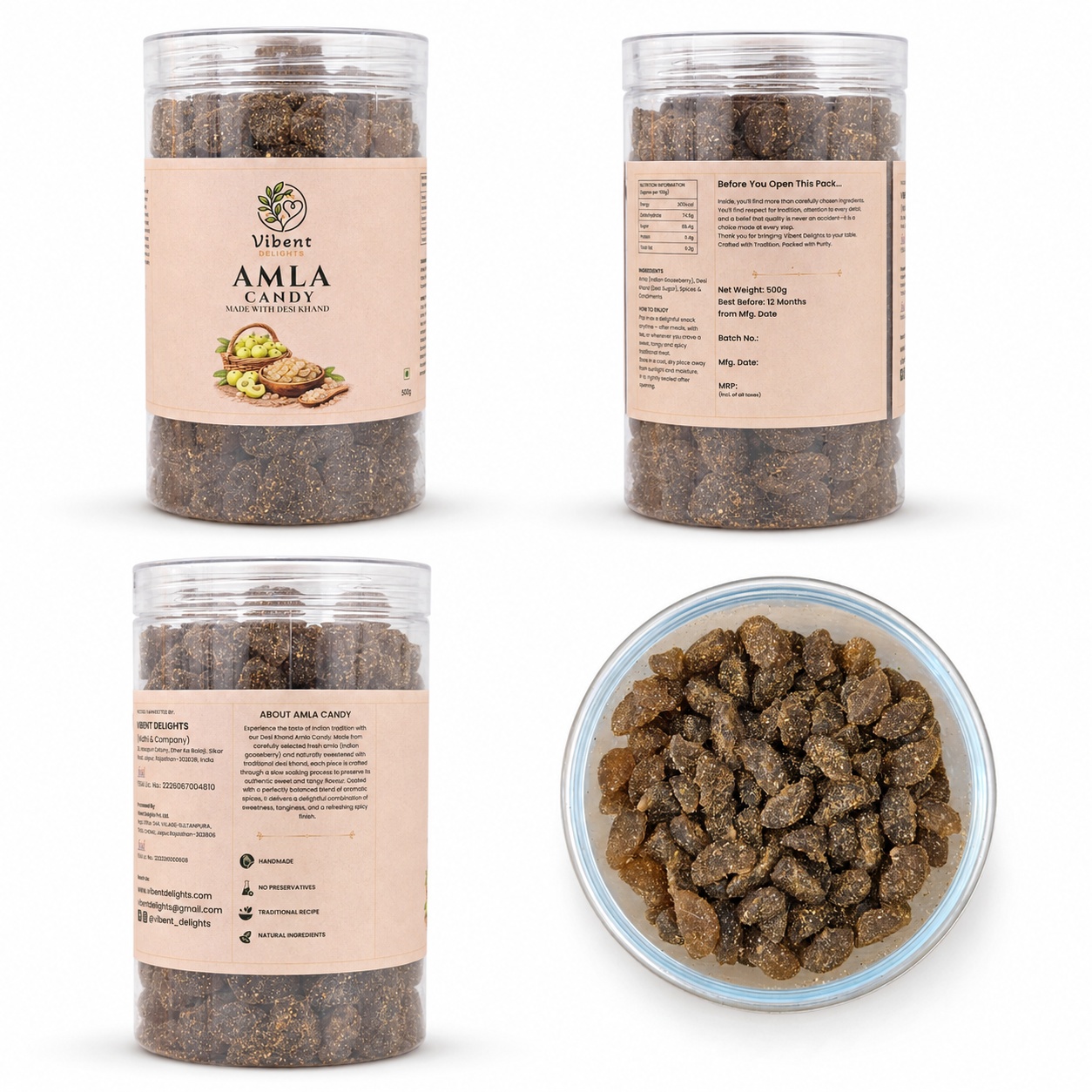 Desi Khand Amla Candy (500G) | Slow Processed