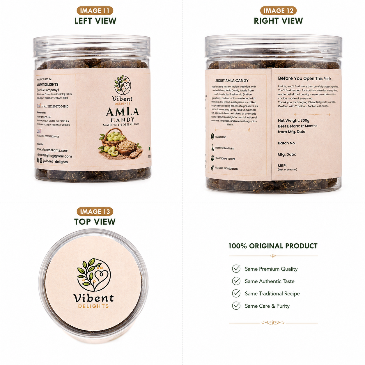 Desi Khand Amla Candy (300G) | Slow Processed