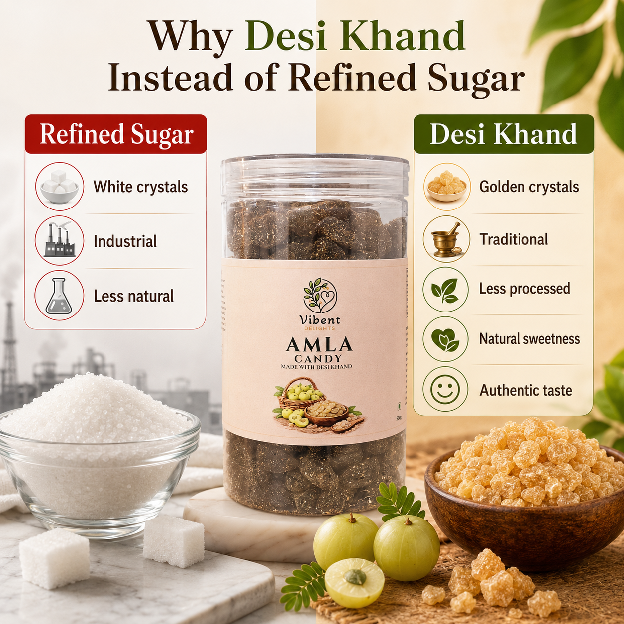 Desi Khand Amla Candy (500G) | Slow Processed